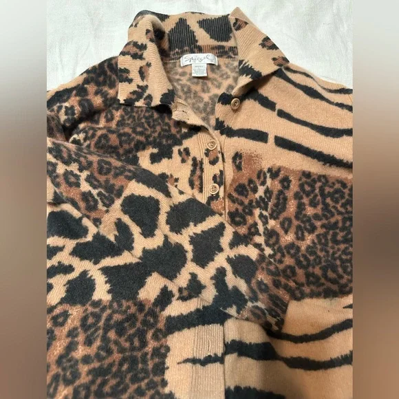 Spiegel Lambswool & Angora Rabbit Hair Leopard Seater | Size Large - Picture 5 of 8